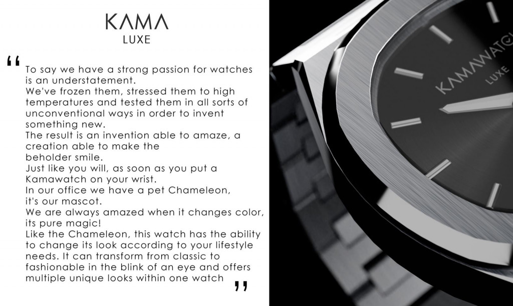 kamawatch orologio