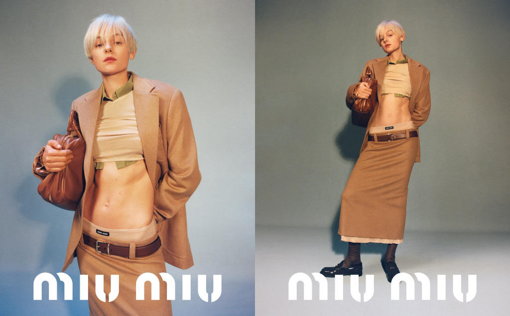 campagna miu miu basic insticts con hailey bieber e ever anderson