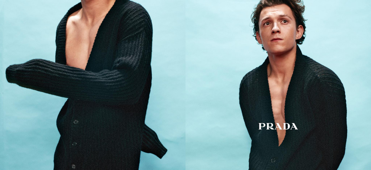 tom holland nuovo testimonial di prada campagna pubblicitaria primavera estate collezione uomo