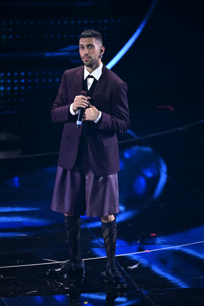 Mahmood in Fendi (Photo by Daniele Venturelli/Getty Images)