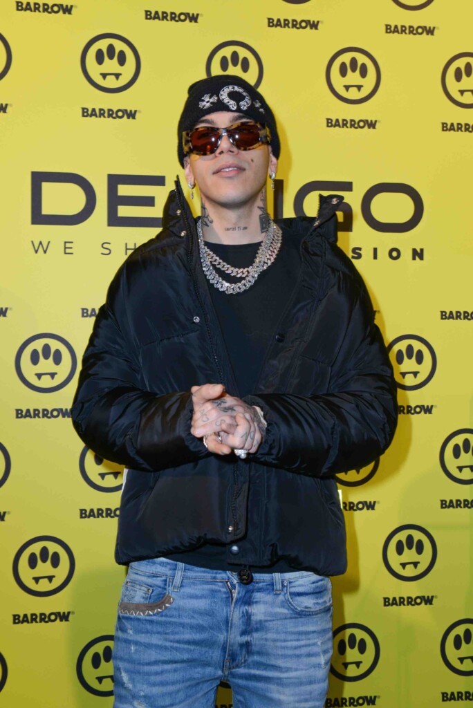 Sfera Ebbasta all'evento Barrow di De Rigo