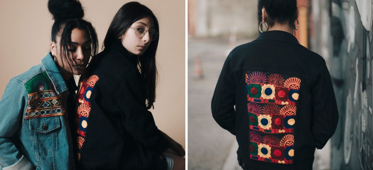 GIACCA DI JEANS CON DECORI AFGHANI ILEONCINI