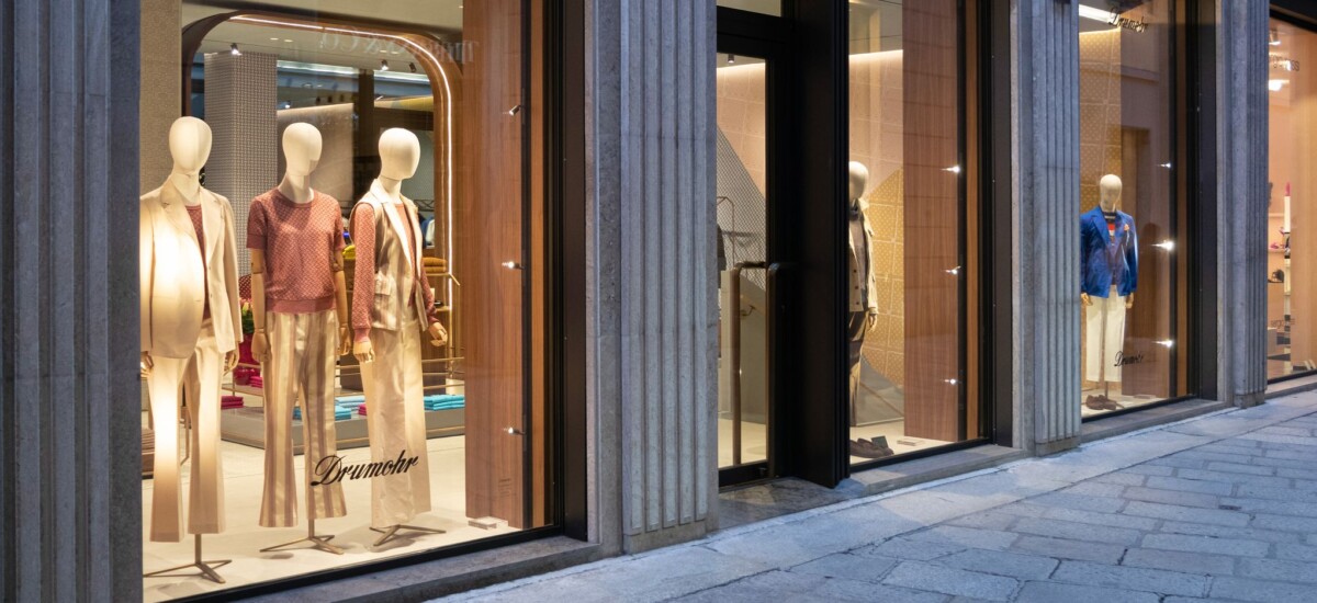 negozio drumohr milano via della spiga