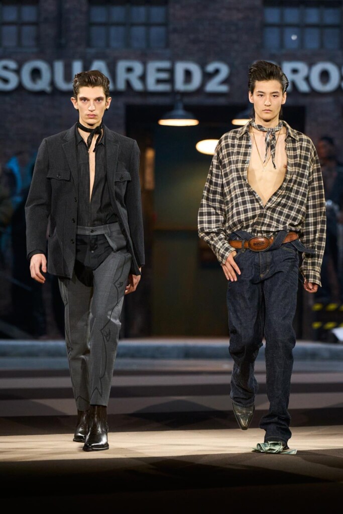 sfilata dsquared2 collezione autunno inverno 2025 celebra 30 anni brand milano fashion week foto
