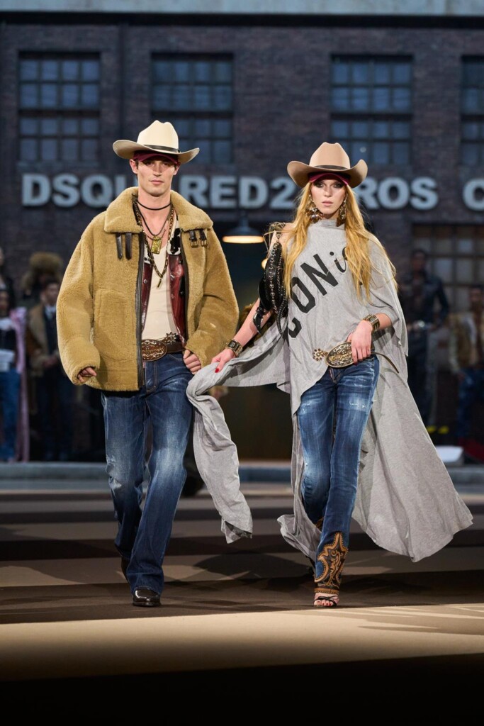 sfilata dsquared2 collezione autunno inverno 2025 celebra 30 anni brand milano fashion week foto