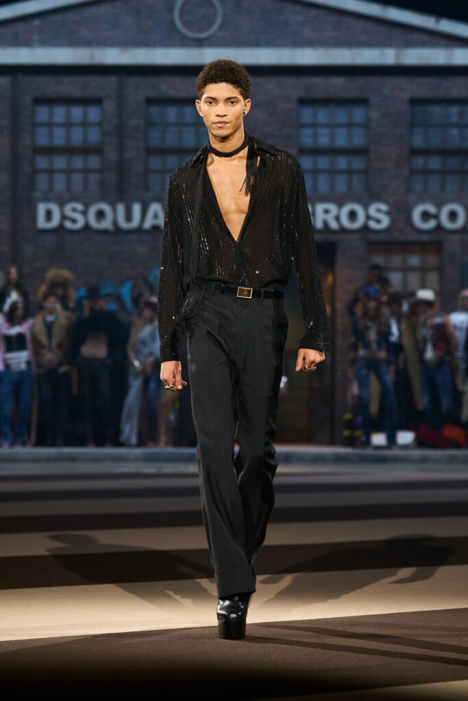 sfilata dsquared2 collezione autunno inverno 2025 celebra 30 anni brand milano fashion week foto
