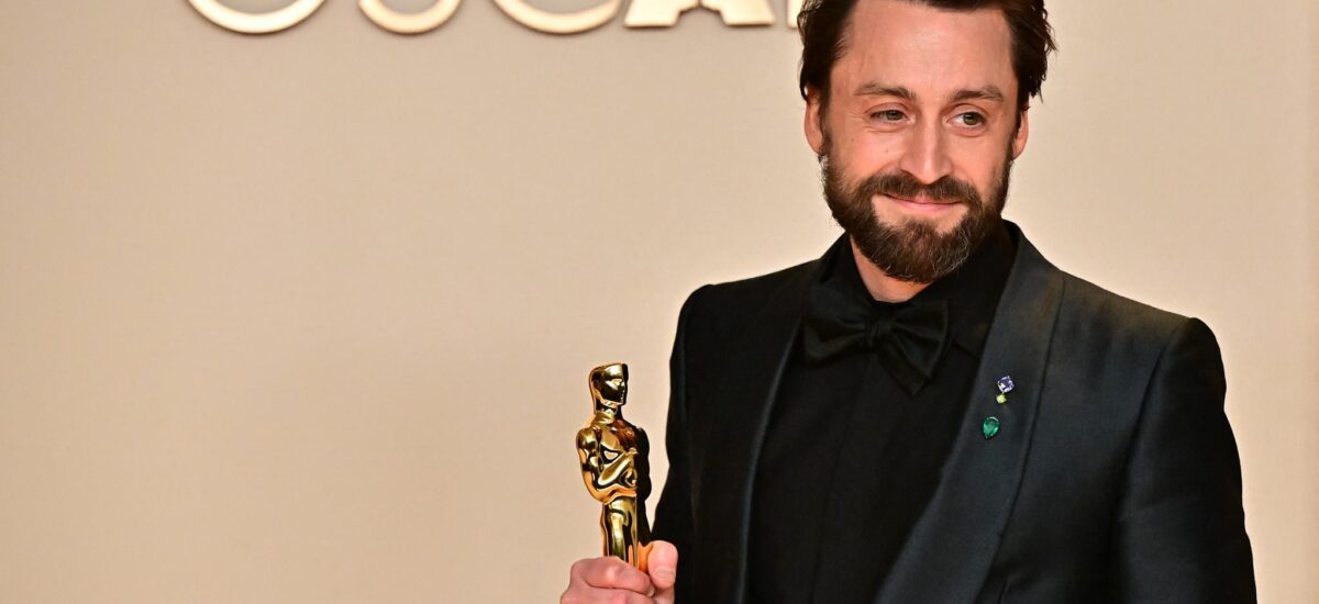 US actor Kieran Culkin poses in the press room with the Oscar for Best Actor in a Supporting Role for "A Real Pain" during the 97th Annual Academy Awards at the Dolby Theatre in Hollywood, California on March 2, 2025. (Photo by Frederic J. Brown / AFP)