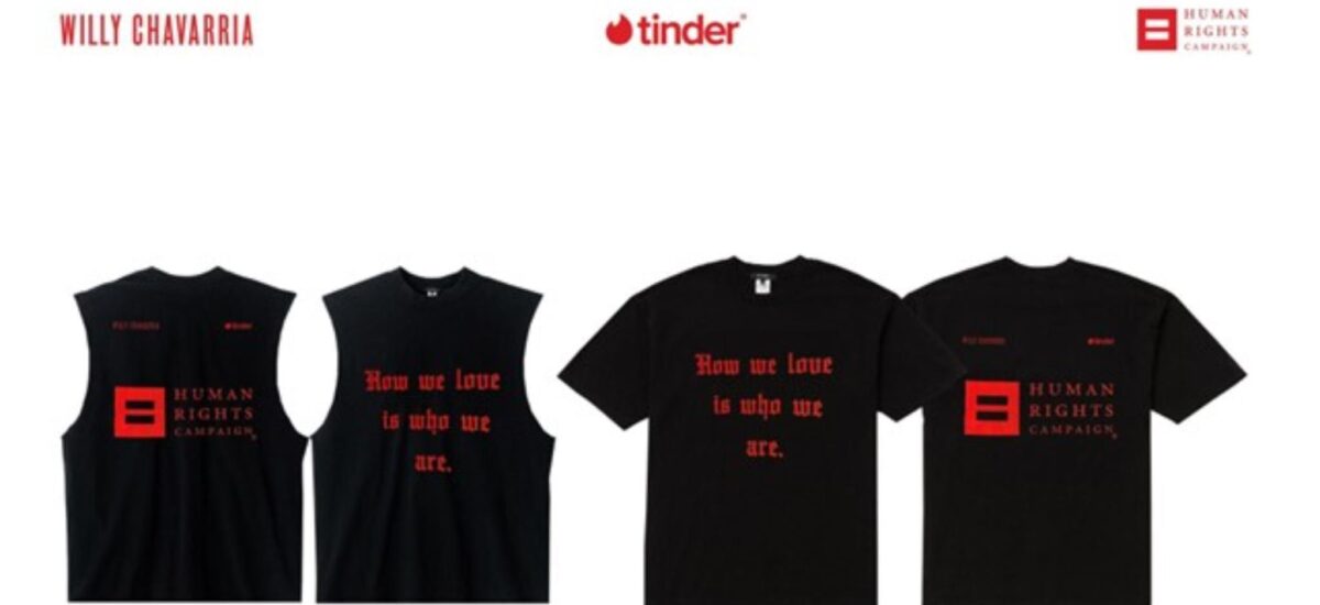 tinder x willy chavarria t-shirt